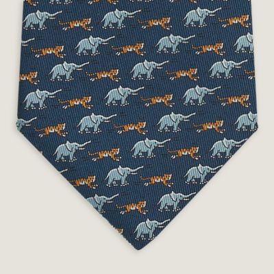 【新品！即日発送！】●●HERMES●●シルクタイ● モール・トリコロール シルクタイ 7 cm 《モール・トリコロール》 - グレー | Hermès
